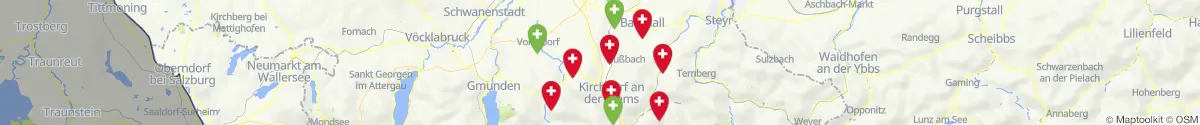 Kartenansicht für Apotheken-Notdienste in der Nähe von Kirchdorf an der Krems (Kirchdorf, Oberösterreich)